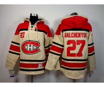 nhl jerseys montreal canadiens #27 galchenyuk red-cream[pullover hooded sweatshirt]