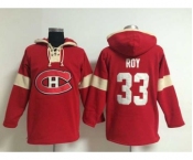 nhl jerseys montreal canadiens #33 roy red-cream[pullover hooded sweatshirt]