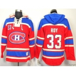 nhl jerseys montreal canadiens #33 roy red[pullover hooded sweatshirt]