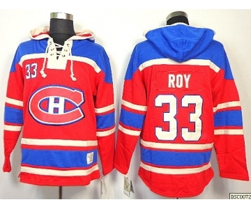 nhl jerseys montreal canadiens #33 roy red[pullover hooded sweatshirt]