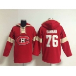 nhl jerseys montreal canadiens #76 subban red-cream[pullover hooded sweatshirt]