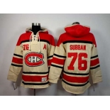 nhl jerseys montreal canadiens #76 subban red-cream[pullover hooded sweatshirt][patch A]