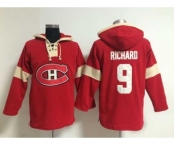 nhl jerseys montreal canadiens #9 richard red-cream[pullover hooded sweatshirt]