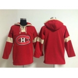 nhl jerseys montreal canadiens blank red-cream[pullover hooded sweatshirt]