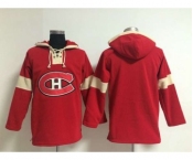 nhl jerseys montreal canadiens blank red-cream[pullover hooded sweatshirt]