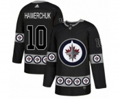 Adidas Winnipeg Jets #10 Dale Hawerchuk Authentic Black Team Logo Fashion NHL Jersey