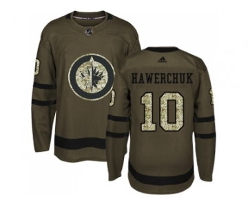 Adidas Winnipeg Jets #10 Dale Hawerchuk Green Salute to Service Stitched NHL Jersey