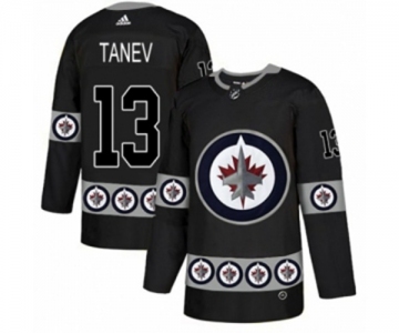 Adidas Winnipeg Jets #13 Brandon Tanev Authentic Black Team Logo Fashion NHL Jersey