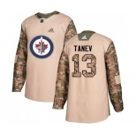 Adidas Winnipeg Jets #13 Brandon Tanev Authentic Camo Veterans Day Practice NHL Jersey