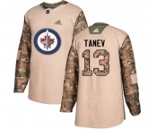 Adidas Winnipeg Jets #13 Brandon Tanev Authentic Camo Veterans Day Practice NHL Jersey