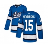 Adidas Winnipeg Jets #15 Matt Hendricks Authentic Blue Alternate NHL Jersey