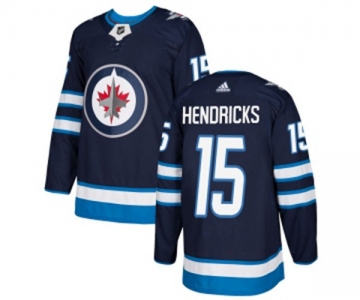 Adidas Winnipeg Jets #15 Matt Hendricks Authentic Navy Blue Home NHL Jersey