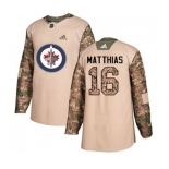 Adidas Winnipeg Jets #16 Shawn Matthias Authentic Camo Veterans Day Practice NHL Jersey