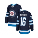 Adidas Winnipeg Jets #16 Shawn Matthias Authentic Navy Blue Home NHL Jersey