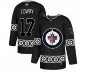 Adidas Winnipeg Jets #17 Adam Lowry Authentic Black Team Logo Fashion NHL Jersey