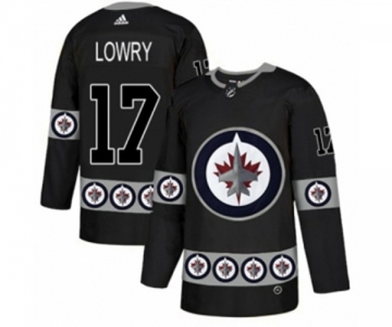 Adidas Winnipeg Jets #17 Adam Lowry Authentic Black Team Logo Fashion NHL Jersey