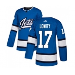 Adidas Winnipeg Jets #17 Adam Lowry Authentic Blue Alternate NHL Jersey