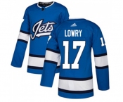 Adidas Winnipeg Jets #17 Adam Lowry Authentic Blue Alternate NHL Jersey