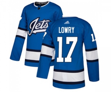 Adidas Winnipeg Jets #17 Adam Lowry Authentic Blue Alternate NHL Jersey