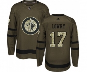 Adidas Winnipeg Jets #17 Adam Lowry Authentic Green Salute to Service NHL Jersey