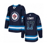 Adidas Winnipeg Jets #17 Adam Lowry Authentic Navy Blue Drift Fashion NHL Jersey