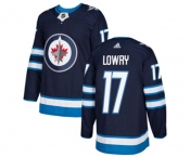 Adidas Winnipeg Jets #17 Adam Lowry Authentic Navy Blue Home NHL Jersey