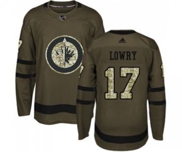 Adidas Winnipeg Jets #17 Adam Lowry Premier Green Salute to Service NHL Jersey