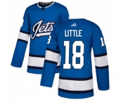 Adidas Winnipeg Jets #18 Bryan Little Authentic Blue Alternate NHL Jersey