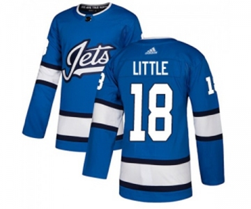 Adidas Winnipeg Jets #18 Bryan Little Authentic Blue Alternate NHL Jersey