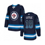 Adidas Winnipeg Jets #18 Bryan Little Authentic Navy Blue Drift Fashion NHL Jersey