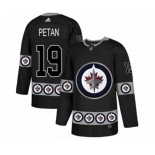 Adidas Winnipeg Jets #19 Nic Petan Authentic Black Team Logo Fashion NHL Jersey