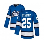 Adidas Winnipeg Jets #25 Paul Stastny Authentic Blue Alternate NHL Jersey