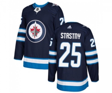 Adidas Winnipeg Jets #25 Paul Stastny Authentic Navy Blue Home NHL Jersey