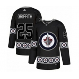 Adidas Winnipeg Jets #25 Seth Griffith Authentic Black Team Logo Fashion NHL Jersey