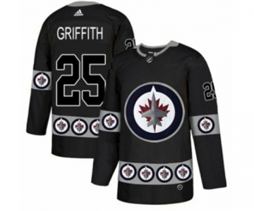 Adidas Winnipeg Jets #25 Seth Griffith Authentic Black Team Logo Fashion NHL Jersey