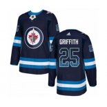 Adidas Winnipeg Jets #25 Seth Griffith Authentic Navy Blue Drift Fashion NHL Jersey