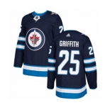 Adidas Winnipeg Jets #25 Seth Griffith Authentic Navy Blue Home NHL Jersey