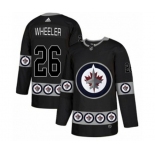 Adidas Winnipeg Jets #26 Blake Wheeler Authentic Black Team Logo Fashion NHL Jersey