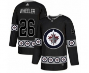 Adidas Winnipeg Jets #26 Blake Wheeler Authentic Black Team Logo Fashion NHL Jersey