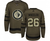 Adidas Winnipeg Jets #26 Blake Wheeler Authentic Green Salute to Service NHL Jersey