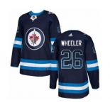 Adidas Winnipeg Jets #26 Blake Wheeler Authentic Navy Blue Drift Fashion NHL Jersey