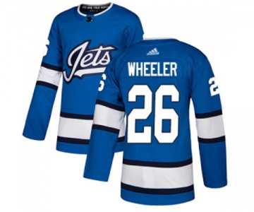 Adidas Winnipeg Jets #26 Blake Wheeler Premier Blue Alternate NHL Jersey