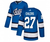 Adidas Winnipeg Jets #27 Nikolaj Ehlers Authentic Blue Alternate NHL Jersey