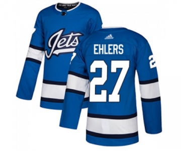 Adidas Winnipeg Jets #27 Nikolaj Ehlers Authentic Blue Alternate NHL Jersey