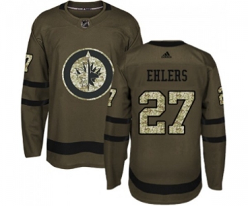 Adidas Winnipeg Jets #27 Nikolaj Ehlers Authentic Green Salute to Service NHL Jersey