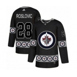 Adidas Winnipeg Jets #28 Jack Roslovic Authentic Black Team Logo Fashion NHL Jersey