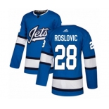 Adidas Winnipeg Jets #28 Jack Roslovic Authentic Blue Alternate NHL Jersey