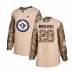 Adidas Winnipeg Jets #28 Jack Roslovic Authentic Camo Veterans Day Practice NHL Jersey