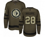 Adidas Winnipeg Jets #28 Jack Roslovic Authentic Green Salute to Service NHL Jersey