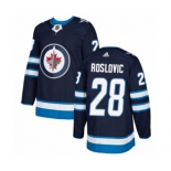 Adidas Winnipeg Jets #28 Jack Roslovic Authentic Navy Blue Home NHL Jersey